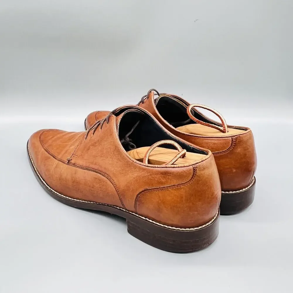 Cole Haan Shoes Mens 10.5 Brown Leather Grand OS Derby Oxford Dress Almond Toe